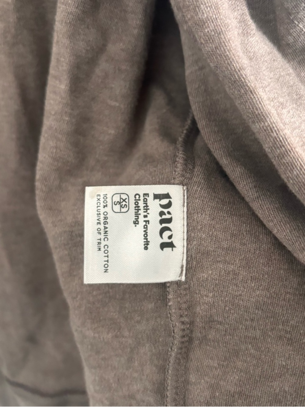 NWT Pact Women's  Size XS/S Brown Organic Cotton Airplane Wrap Long Cardigan - Picture 3 of 4